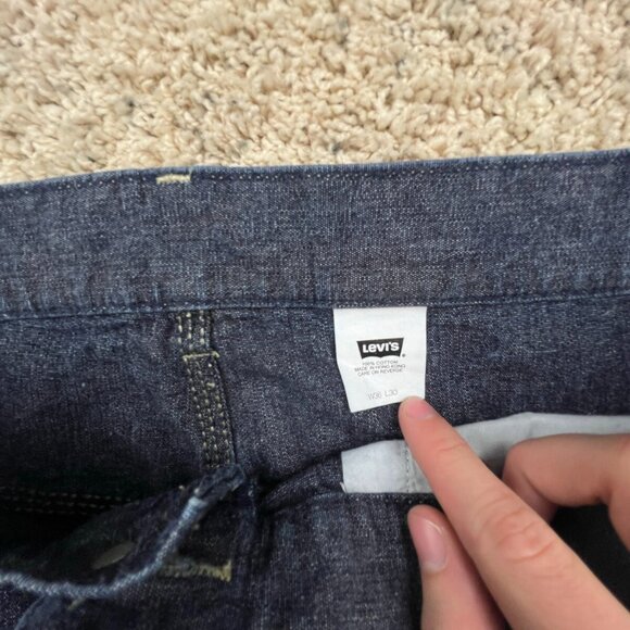 Levis Denim Jeans Mens 36x30 Gray Dark Blue Straight Leg Casual Work Jeans Tools - Picture 5 of 9
